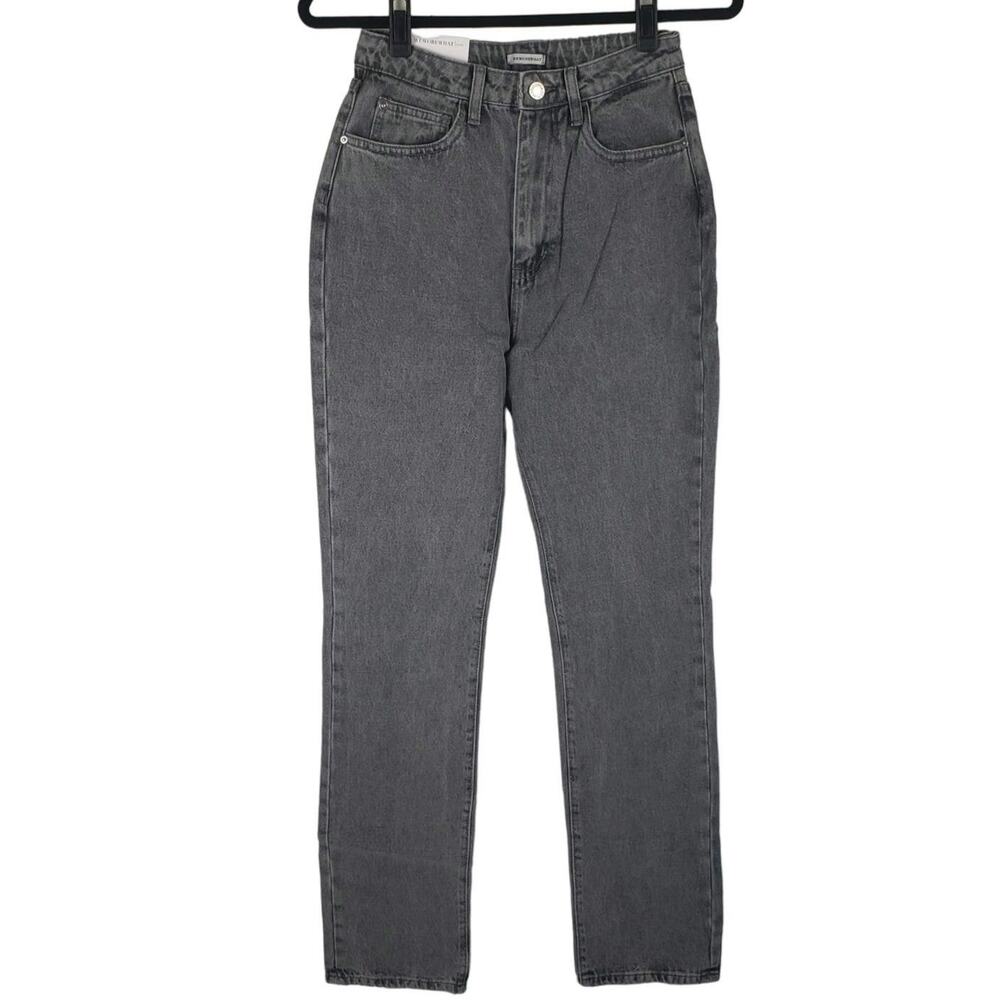 NWT WeWoreWhat The Icon Jean Rigid Denim Gray Straight Leg High Rise Jeans 27